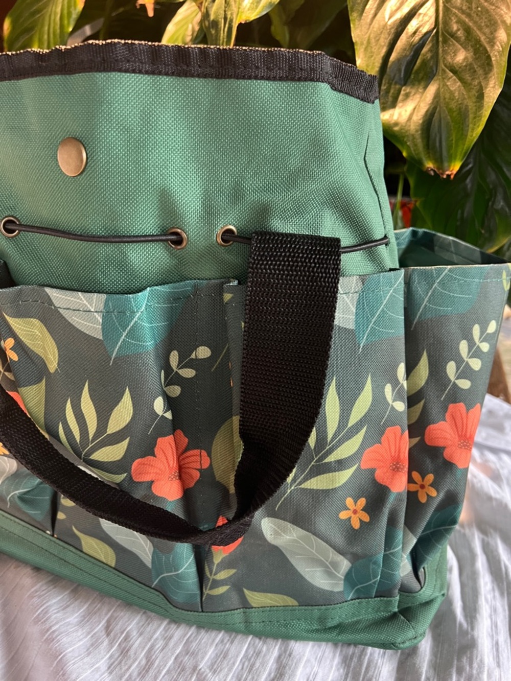 Green Floral Utility Organizer Expandable Tote by GeeDuo Garden Tools - Picture 4 of 16